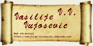 Vasilije Vujošević vizit kartica